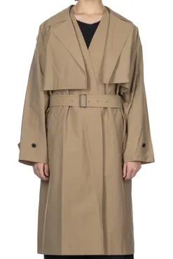 Hot YLEVE Nylon Cotton Linen Taffeta Coat - Khaki