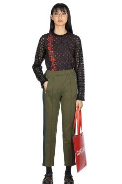 Clearance Comme Des Garcons TAO Nylon Poly Double Face Bottom - Khaki x Green