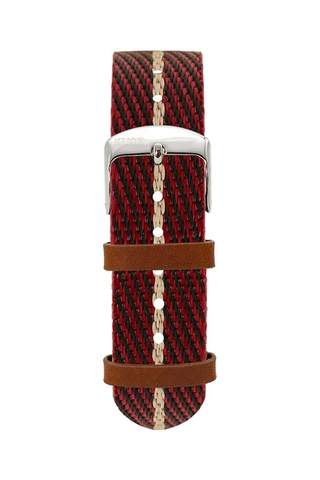 Hot KUOE Watch Nylon Strap - Red x Beige