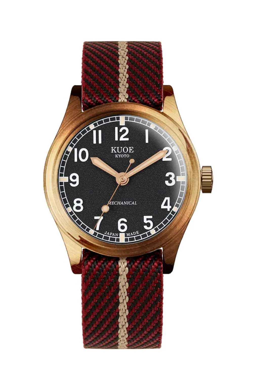 Hot KUOE Watch Nylon Strap - Red x Beige