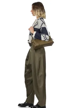Online MARROW LEATHER Oblong Shoulder Bag - Dark Olive