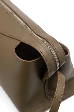 Online MARROW LEATHER Oblong Shoulder Bag - Dark Olive