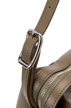 Online MARROW LEATHER Oblong Shoulder Bag - Dark Olive