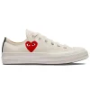 Best Comme Des Garcons Play Off White Converse - Small Heart Chuck 70 Low Sneakers