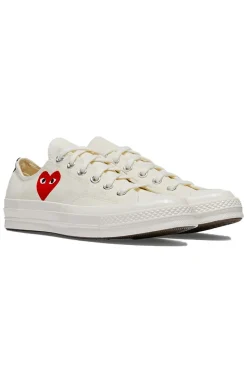 Best Comme Des Garcons Play Off White Converse - Small Heart Chuck 70 Low Sneakers