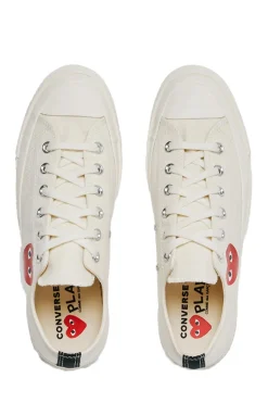 Best Comme Des Garcons Play Off White Converse - Small Heart Chuck 70 Low Sneakers