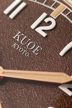 Outlet KUOE Watch OLD SMITH 90-002 - 38mm - Bronze Case Brown Dial - Khaki Red