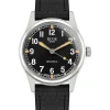 Hot KUOE Watch OLD SMITH 90-002 Automatic - Black Dial Black Strap