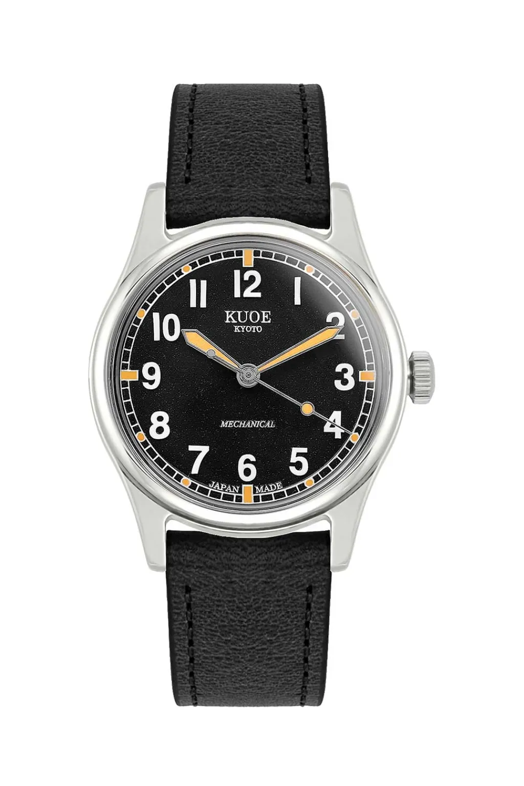 Hot KUOE Watch OLD SMITH 90-002 Automatic - Black Dial Black Strap