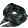 New ts(s) Ombre Plaid Cotton Flannel Cloth Bias Cut Scarf-Navy