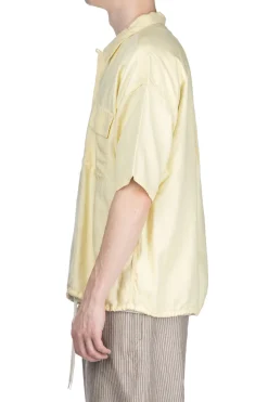 Outlet Nanamica Open Collar Cupra Hemp S/S Shirt - Yellow