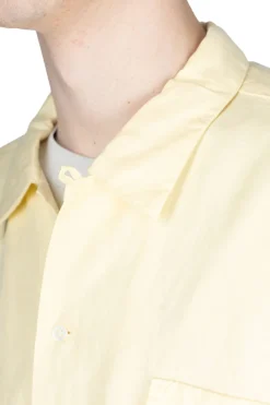 Outlet Nanamica Open Collar Cupra Hemp S/S Shirt - Yellow