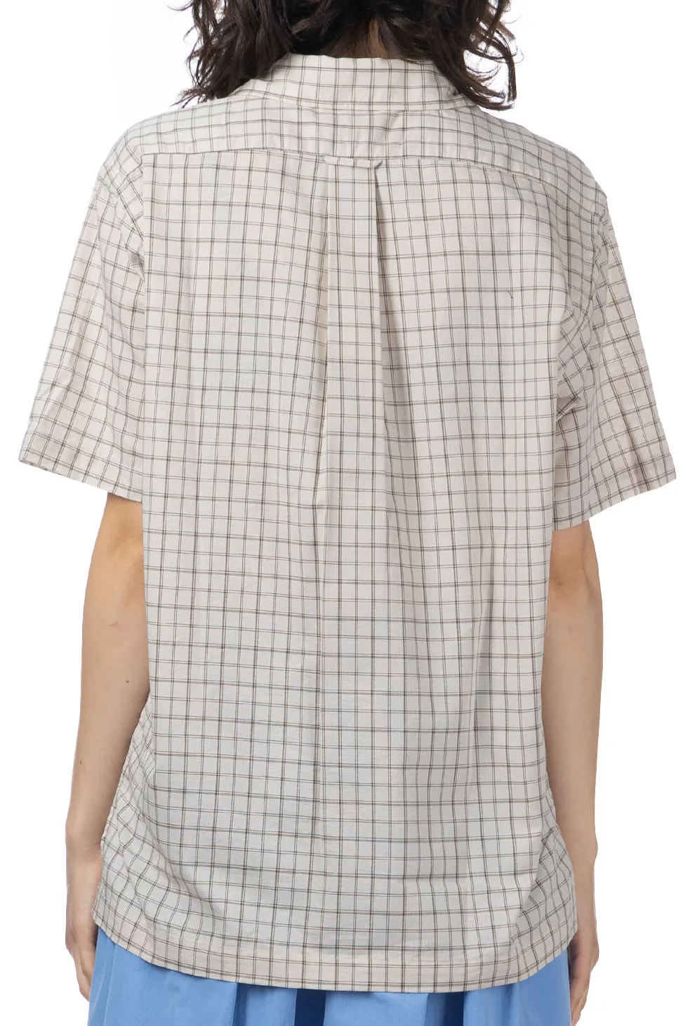 Online Nanamica Open Collar Panama Plaid SS Shirt - Beige