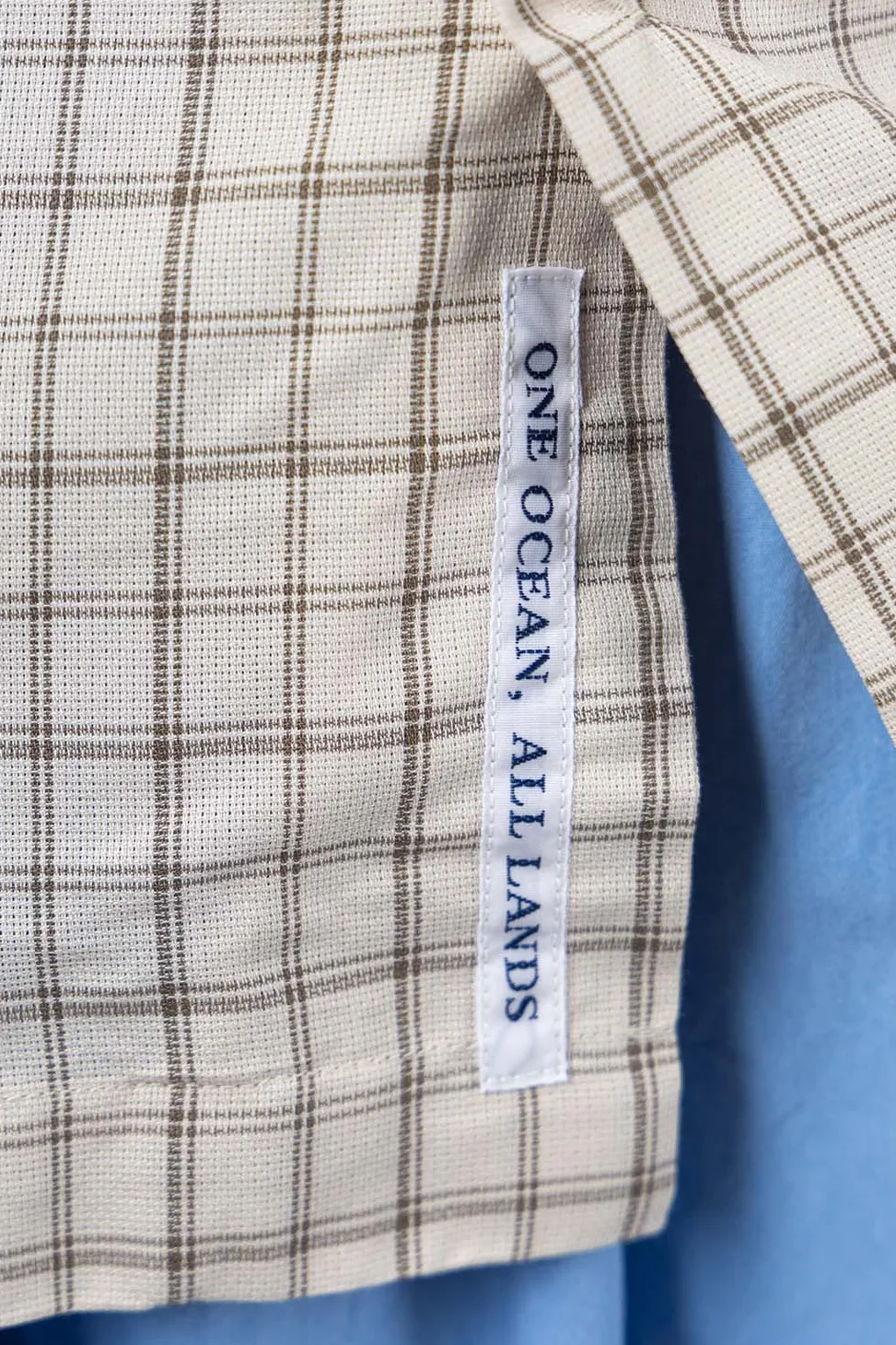 Online Nanamica Open Collar Panama Plaid SS Shirt - Beige