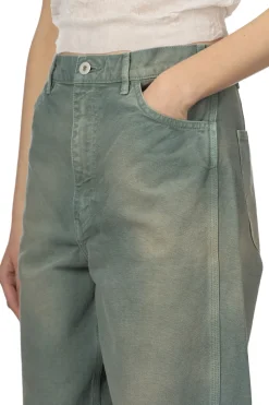 Hot AURALEE Orgainc Cotton Duck Pants - Ash Green