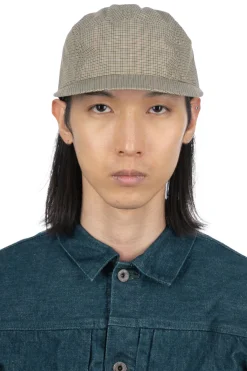Sale Cableami Organic Cotton / Cordura Typewriter Check Jet Cap - Beige