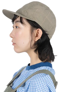 Sale Cableami Organic Cotton / Cordura Typewriter Check Jet Cap - Beige
