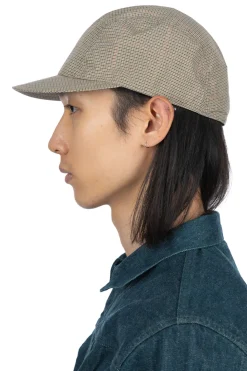 Sale Cableami Organic Cotton / Cordura Typewriter Check Jet Cap - Beige