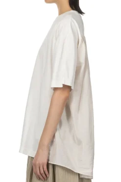 Outlet TOUJOURS Organic Cotton Light Jersey Combination T-Shirt -Off White