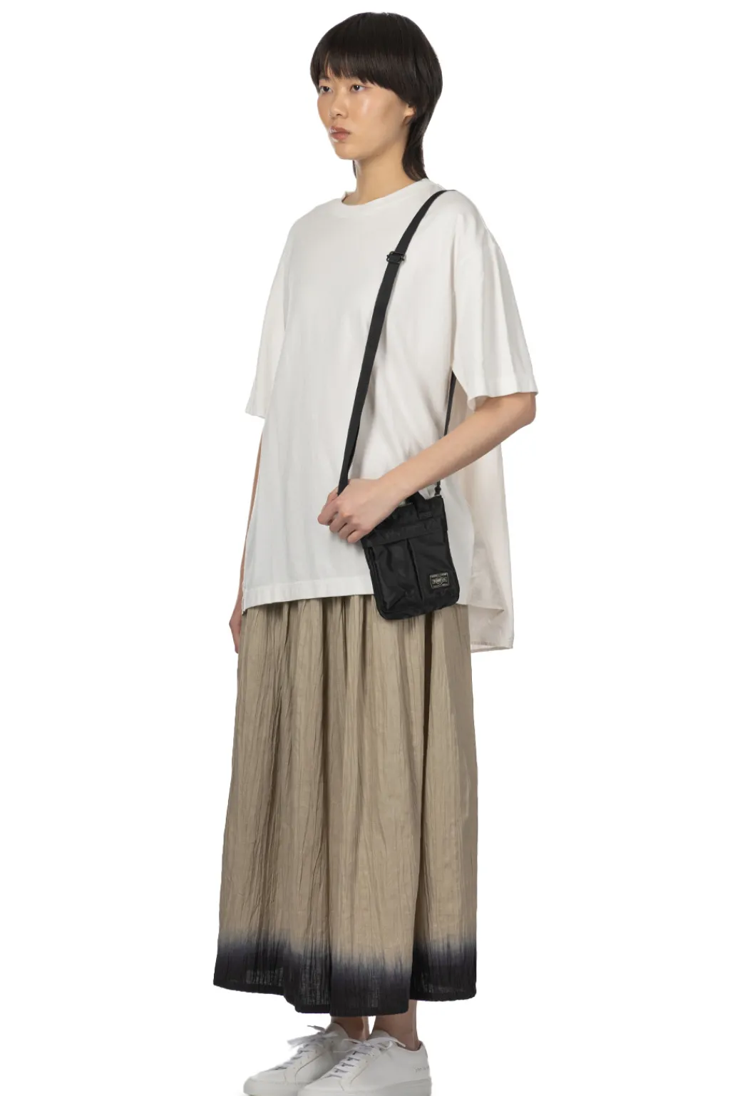 Outlet TOUJOURS Organic Cotton Light Jersey Combination T-Shirt -Off White