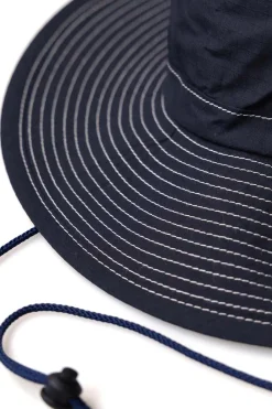Best Cableami Organic Cotton x Cordura Rip-Stop Hat with Strap - Navy