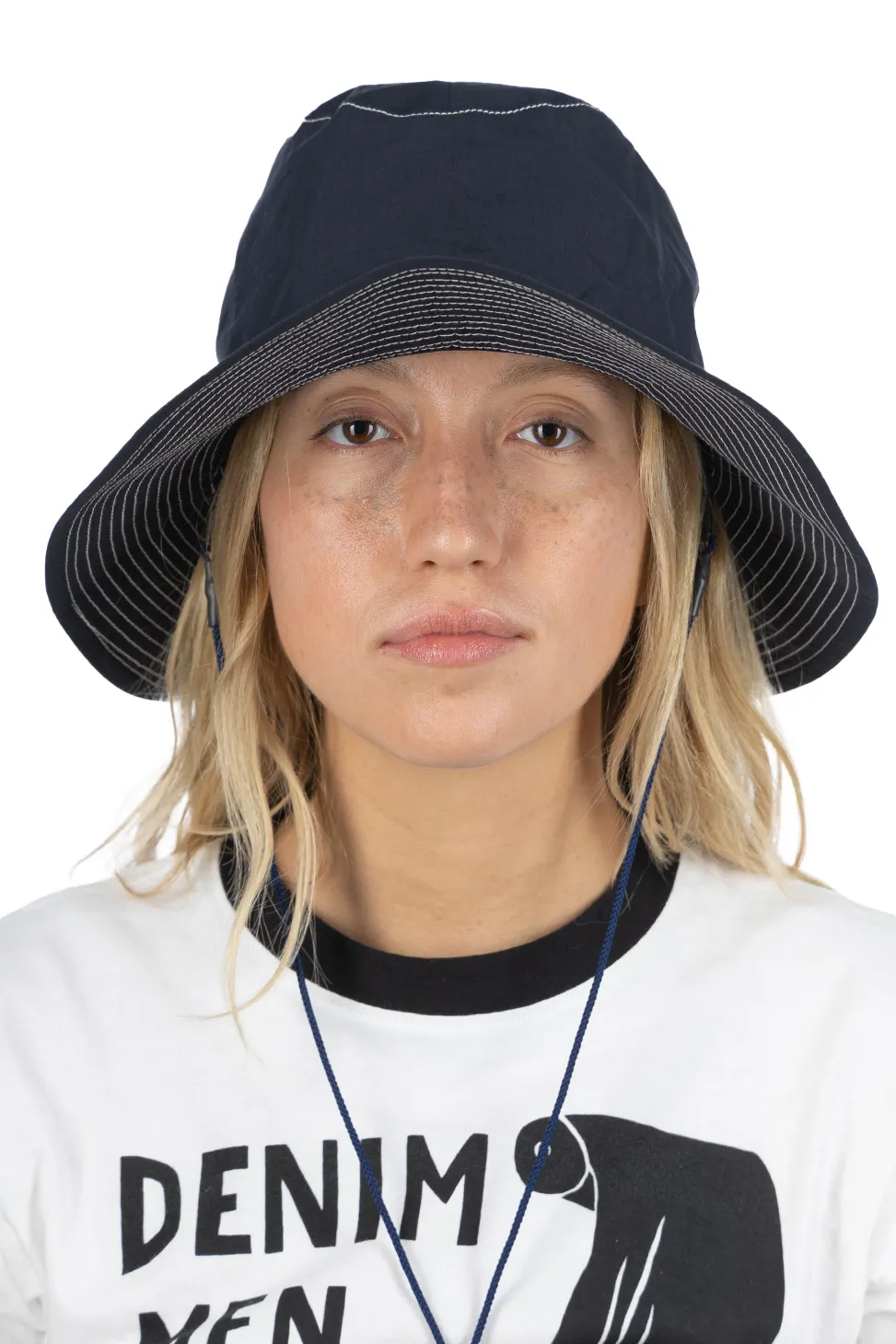 Best Cableami Organic Cotton x Cordura Rip-Stop Hat with Strap - Navy