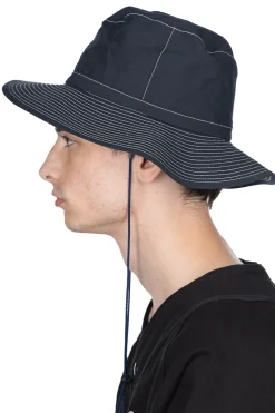 Discount Cableami Organic Cotton x Cordura Rip-Stop Hat with Strap - Navy
