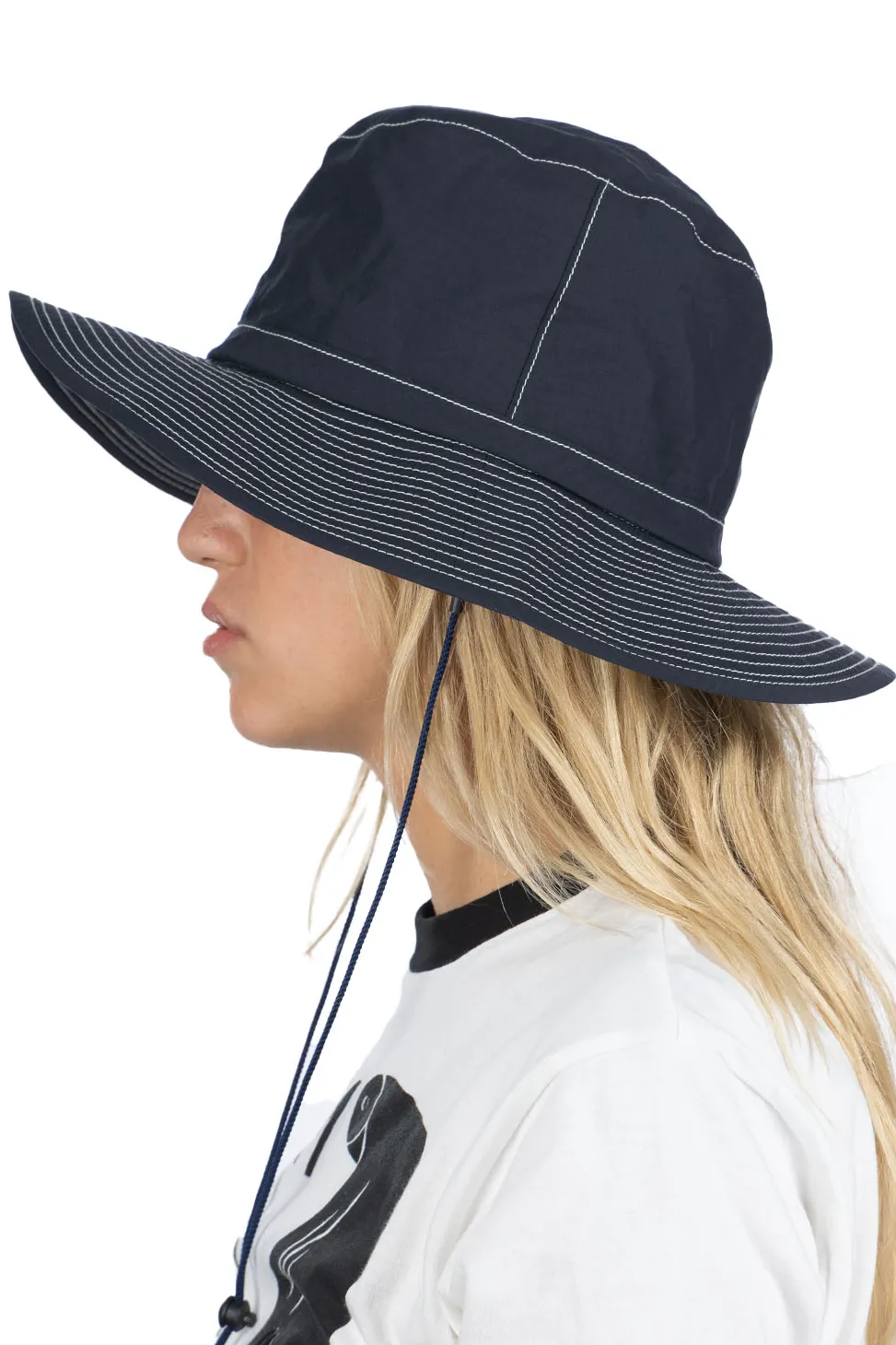Best Cableami Organic Cotton x Cordura Rip-Stop Hat with Strap - Navy