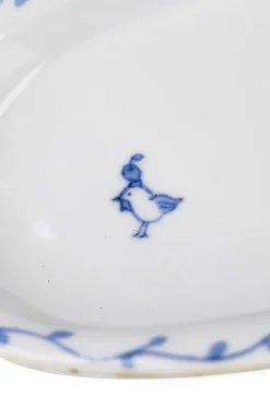 Online Motif Ceramic and Art Oval Small Plate - Apple Shooting