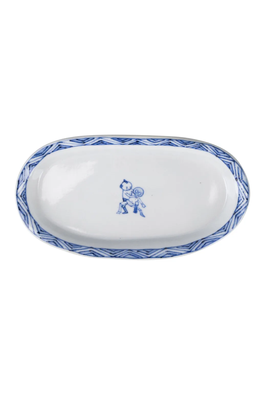 Fashion Motif Ceramic and Art Oval Small Plate - Cobra Twist
