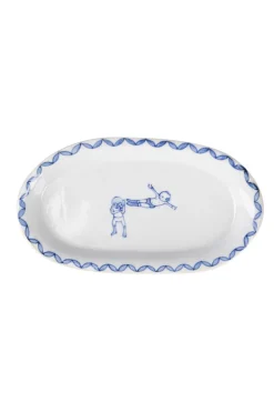 Discount Motif Ceramic and Art Oval Small Plate - Drop Kick