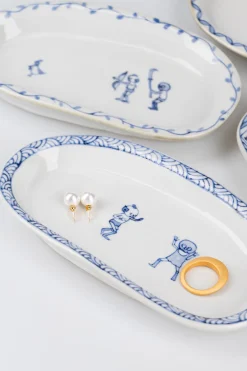 Discount Motif Ceramic and Art Oval Small Plate - Drop Kick