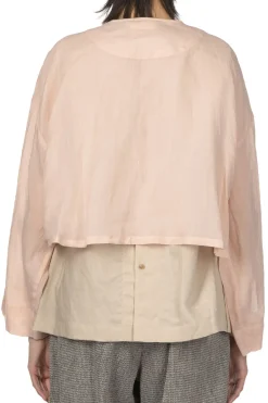 Online Manon Over Dye Ramie Short Jacket - Pink