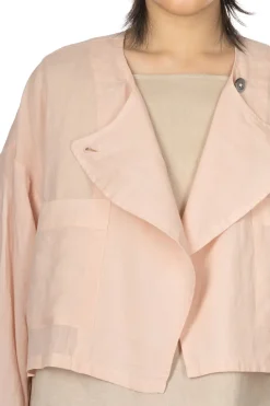 Online Manon Over Dye Ramie Short Jacket - Pink