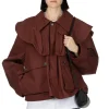 Best JW Anderson Oversized Collar Cropped Trench Jacket