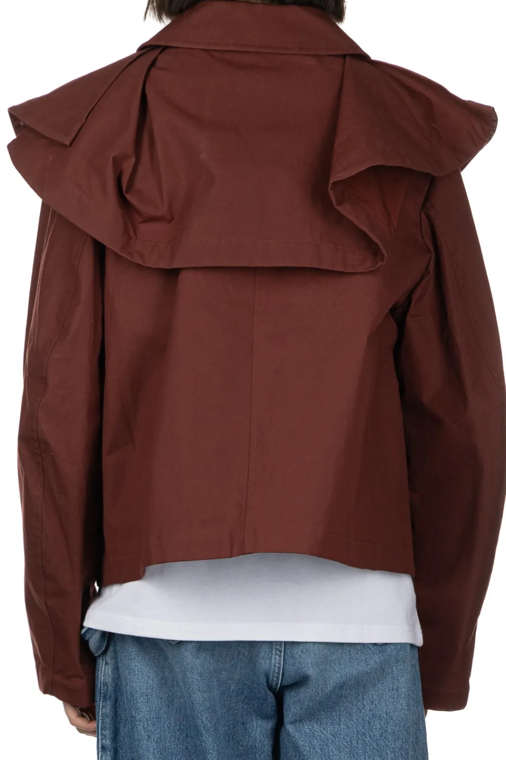 Best JW Anderson Oversized Collar Cropped Trench Jacket