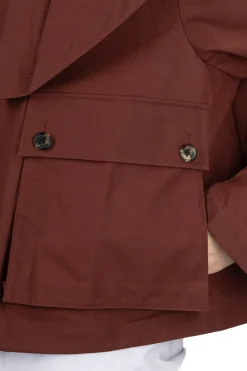 Best JW Anderson Oversized Collar Cropped Trench Jacket