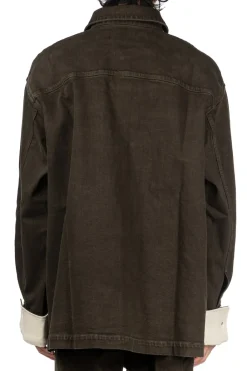 Online JW Anderson Oversized Contrast Cuff Shirt - Smoke
