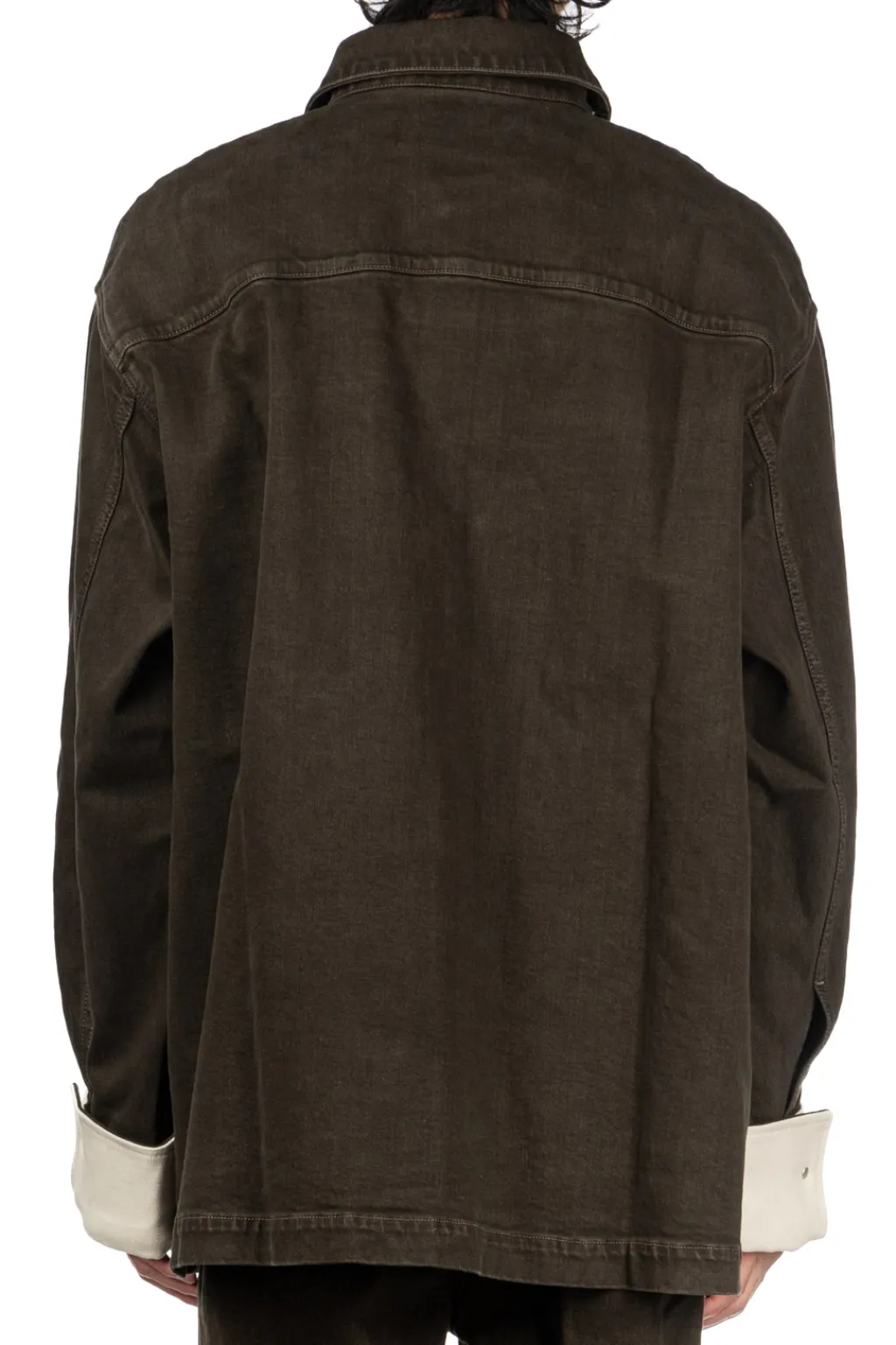 Online JW Anderson Oversized Contrast Cuff Shirt - Smoke