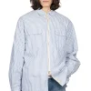 Clearance Kapital OX Stripe Drizzler Work Shirt - Blue