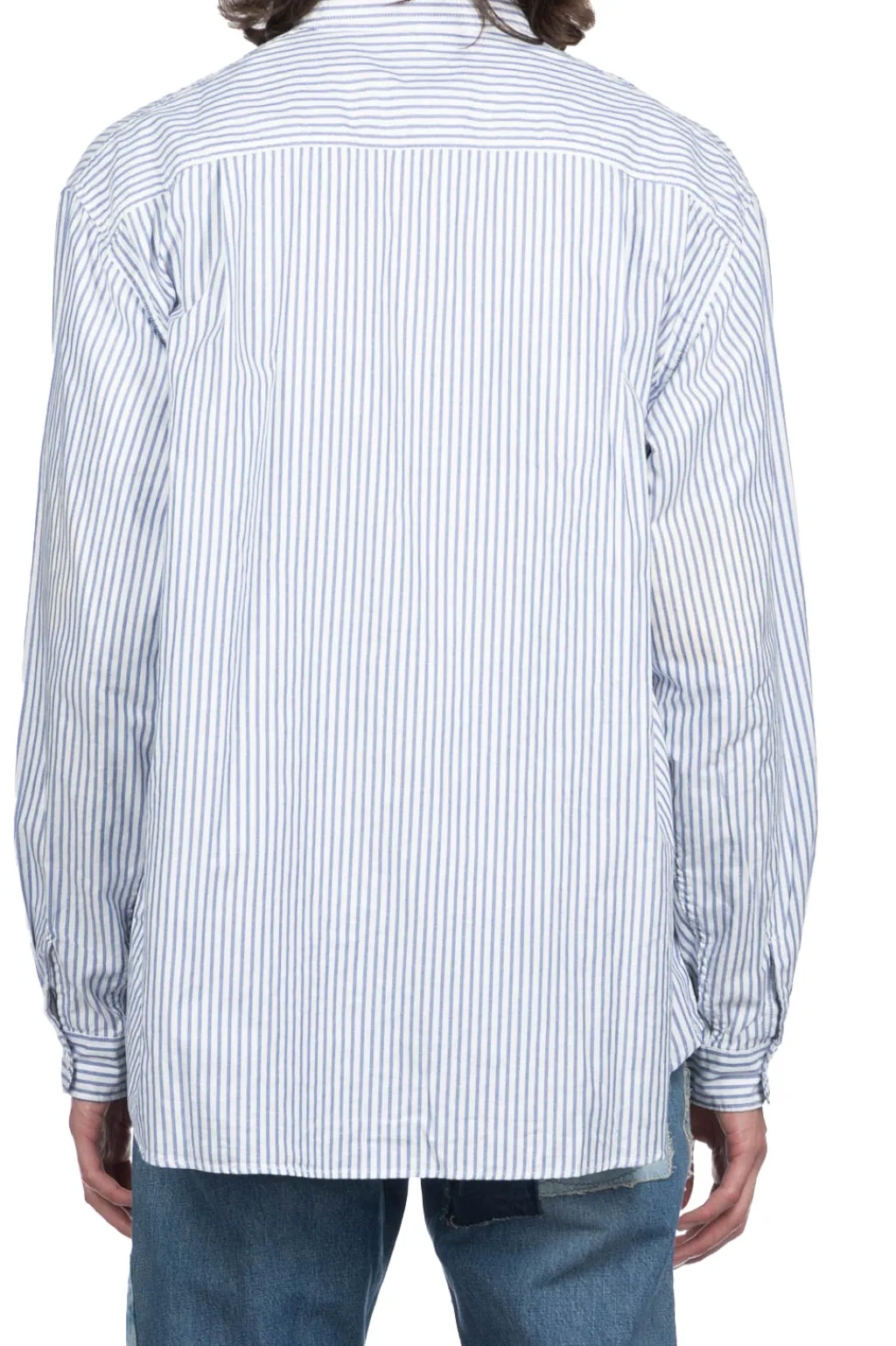 Clearance Kapital OX Stripe Drizzler Work Shirt - Blue