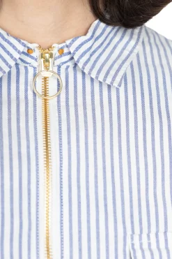 Clearance Kapital OX Stripe Drizzler Work Shirt - Blue