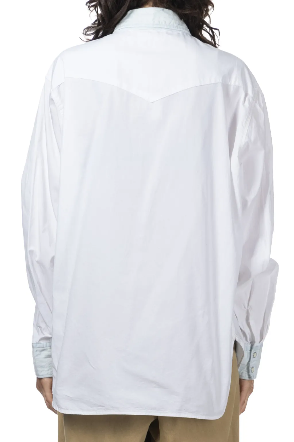 Sale Kapital OX x Denim HUSKY Western Shirt - White