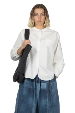 Online Nachukara Oxford Band Collar Shirt - White