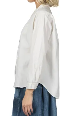 Online Nachukara Oxford Band Collar Shirt - White