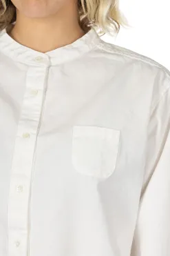 Online Nachukara Oxford Band Collar Shirt - White