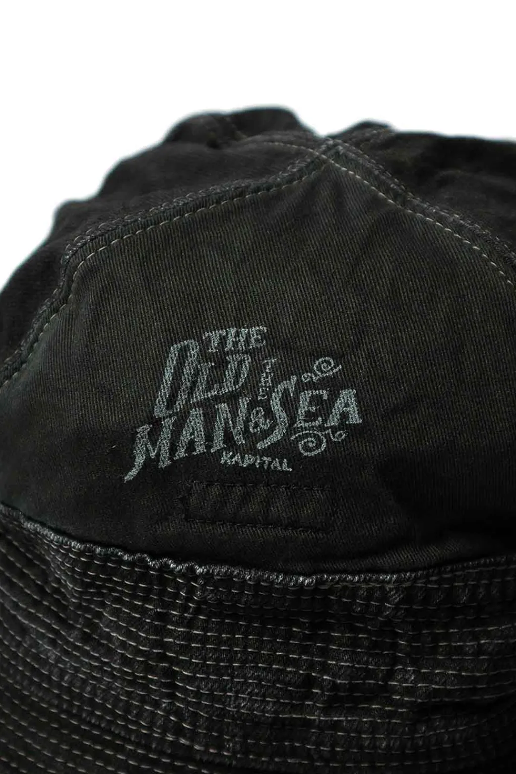 Clearance Kapital 11.5oz BLK x BLK Denim THE OLD MAN AND THE SEA Hat