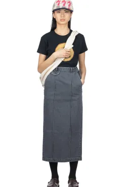 Fashion Kapital 14oz BLKxECR Denim BOOGIE DAY Skirt- BNA