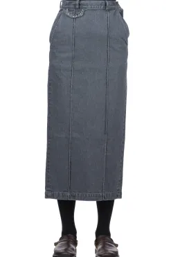 Fashion Kapital 14oz BLKxECR Denim BOOGIE DAY Skirt- BNA