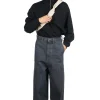 Outlet Kapital 14oz BLKxECR Denim PORT Baggy Pants